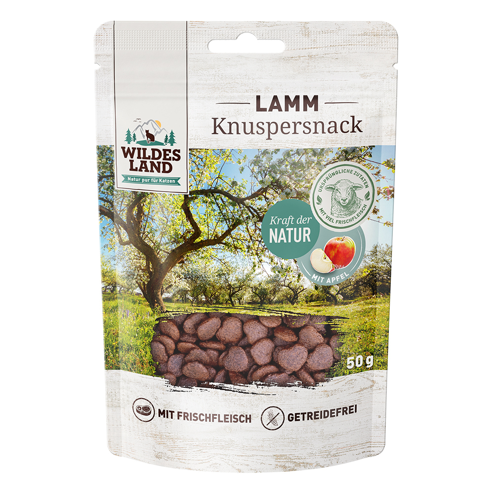 Wildes Land Knuspersnack Lamm mit Apfel Cat