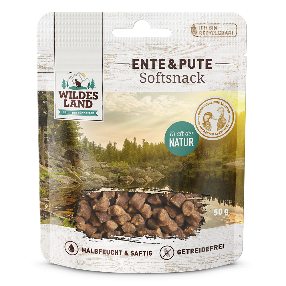 Wildes Land Cat Softsnack Ente & Pute 