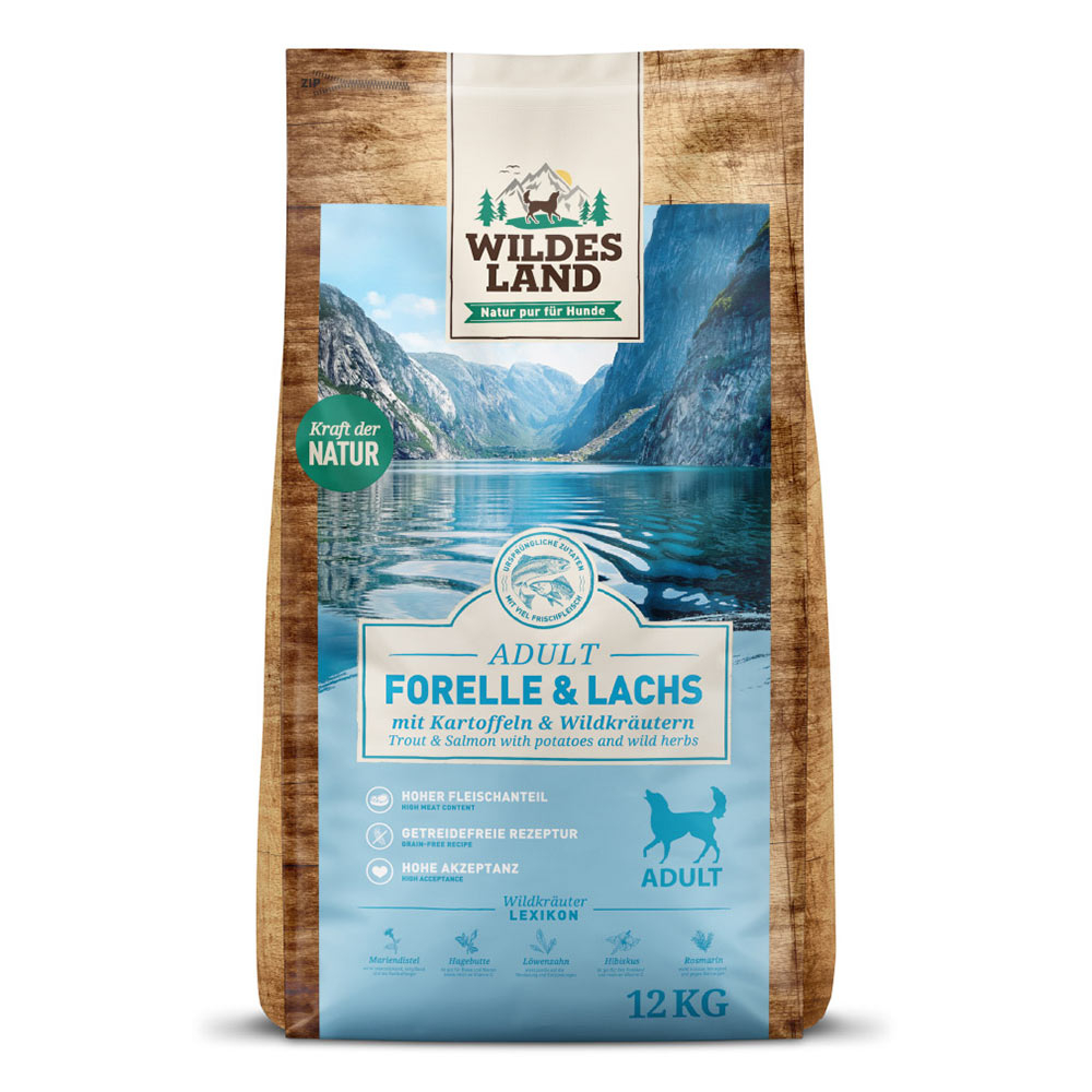 Wildes Land Forelle und Lachs mit Kartoffeln 