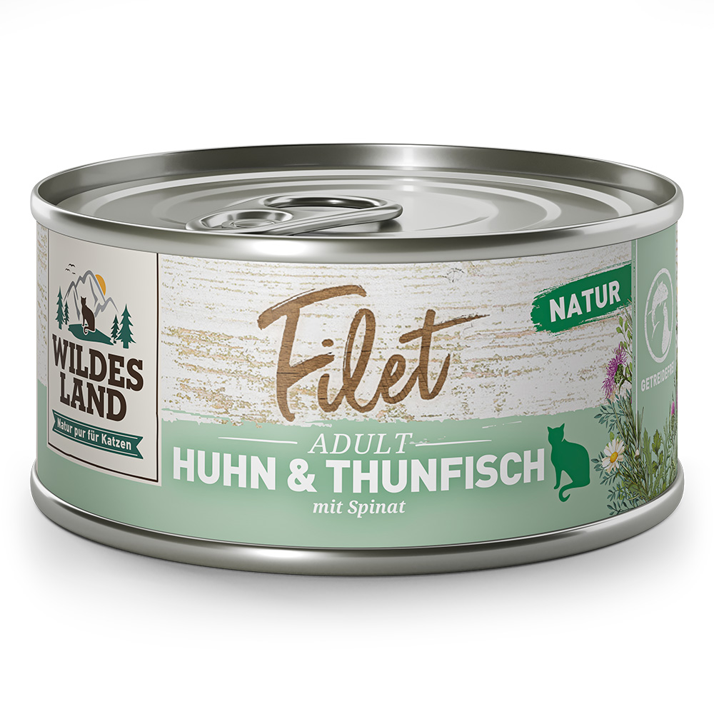 Wildes Land Filet Huhn & Thunfisch mit Spinat