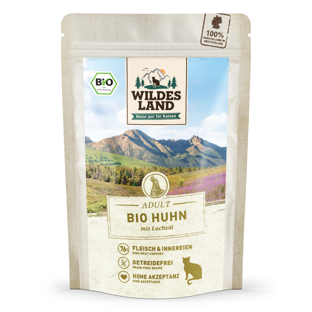 Wildes Land Bio Huhn PUR mit Lachsöl 