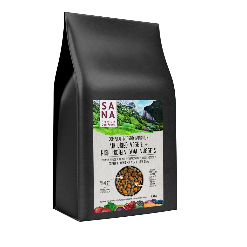 Sanadog Air Dried Veggie + High Protein Goat Nuggets 