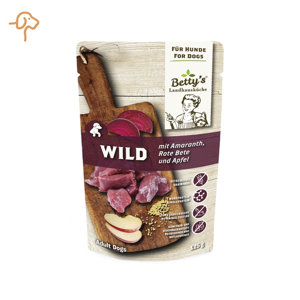 Betty's Dog Landhausküche Frischebeutel Wild & Rote Bete 