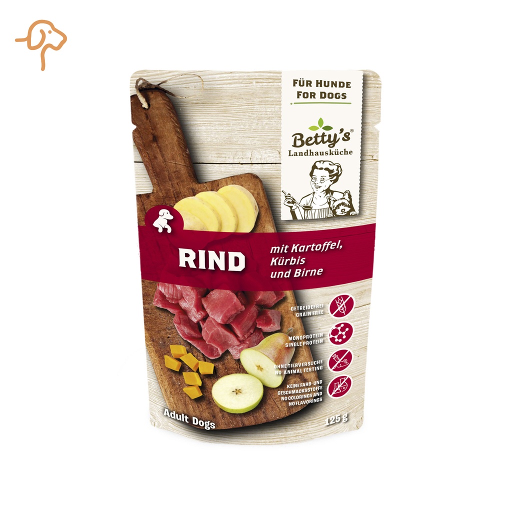 Betty's Dog Landhausküche Frischebeutel Rind & Kartoffel