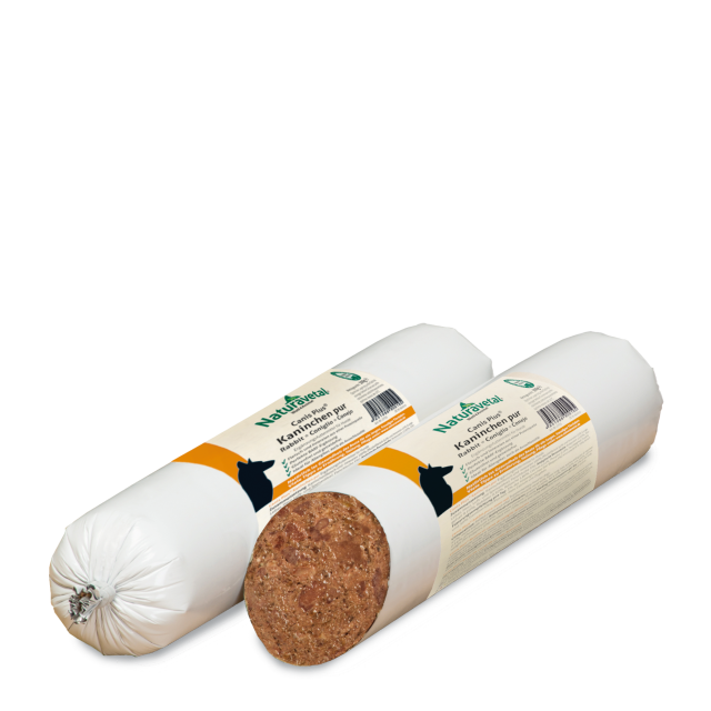 Naturavetal Canis Plus Fleisch-Rolle Kaninchen Pur 