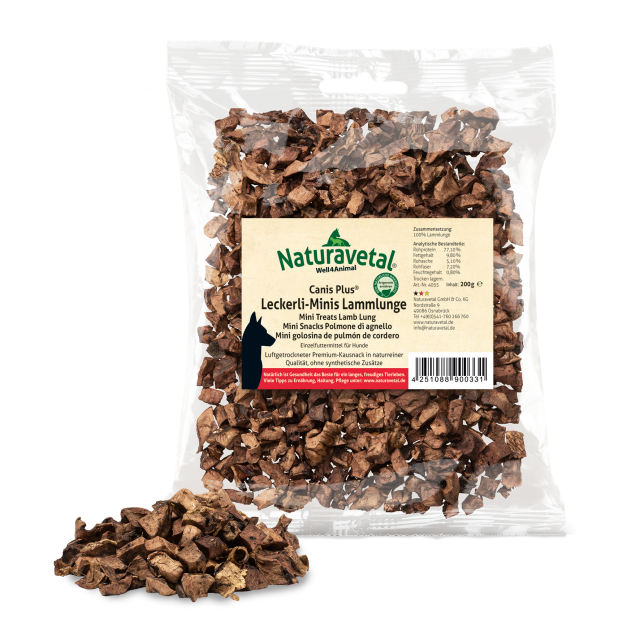 Naturavetal Canis Plus Leckerlis-Minis Lammlunge