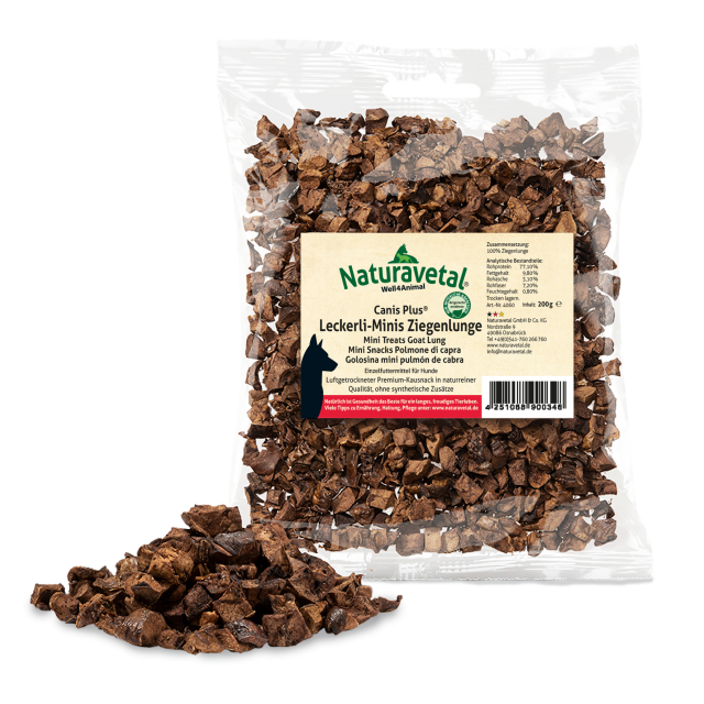 Naturavetal Canis Plus Leckerlis-Minis Ziegenlunge