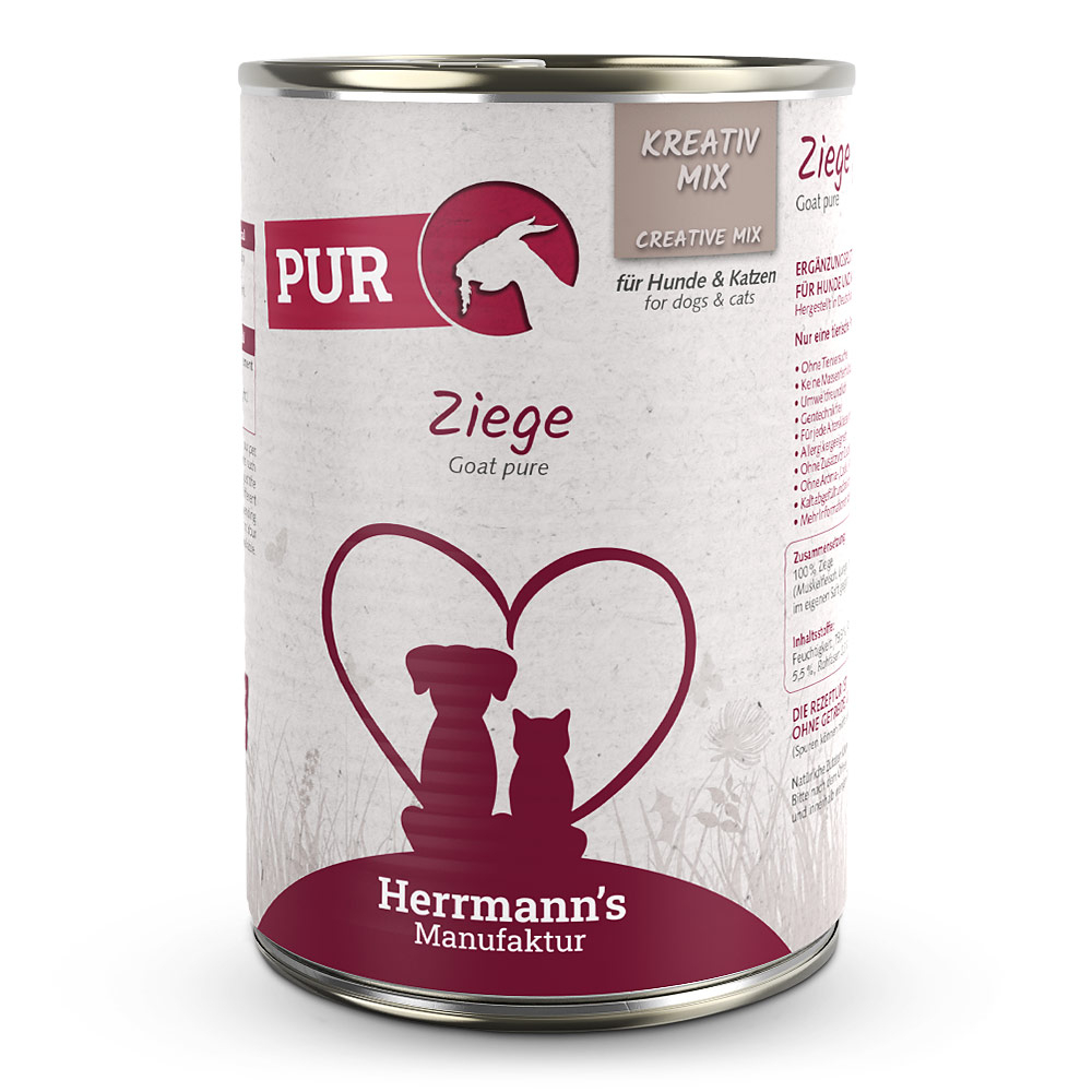 Herrmann's Dog/Cat Adult Kreativ-Mix Pur Bio-Ziege