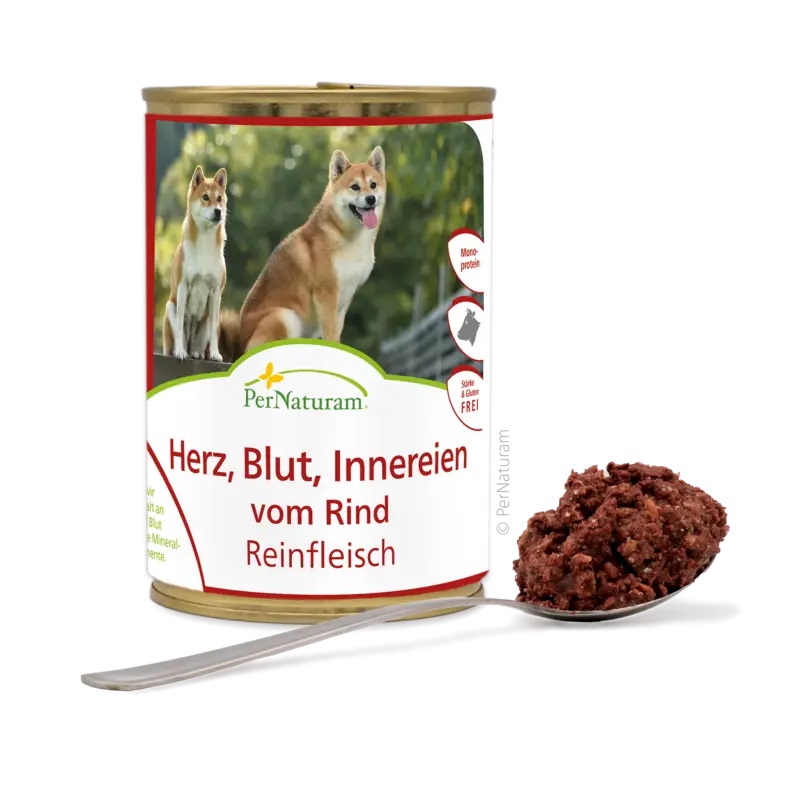 PerNaturam Dog Reinfleisch Herz, Blut & Innereien