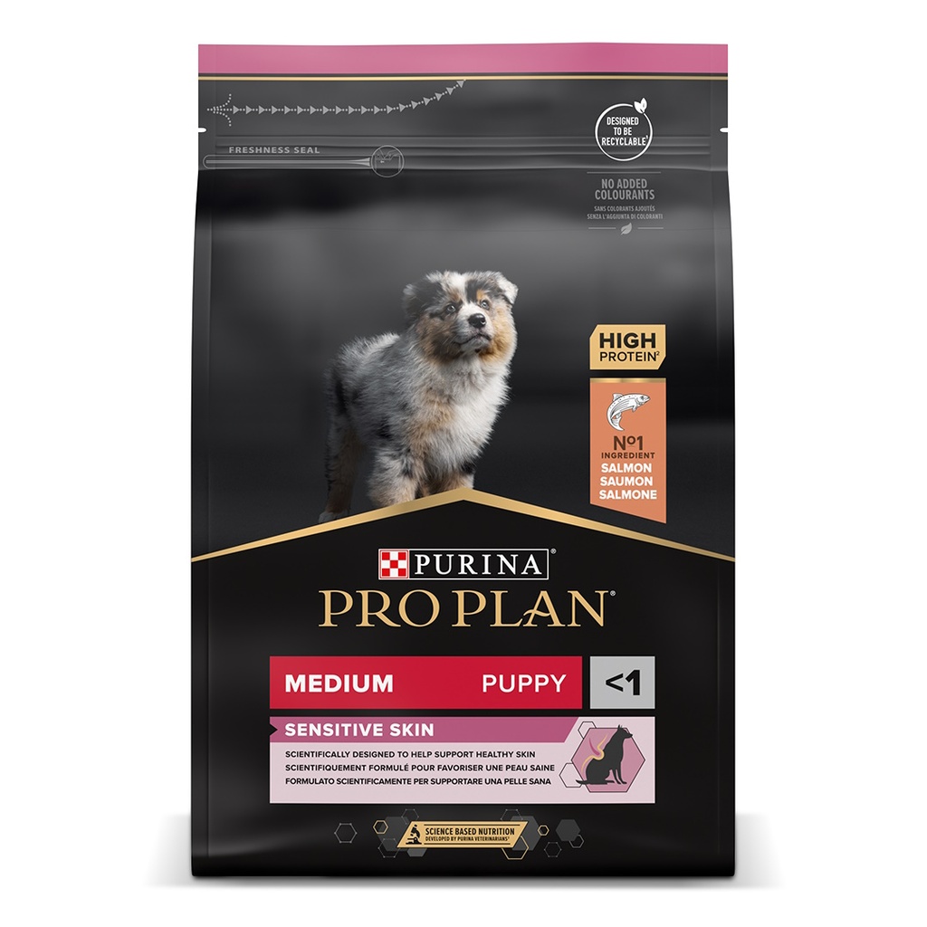 Pro Plan Dog Medium Puppy Sensitive Skin Lachs