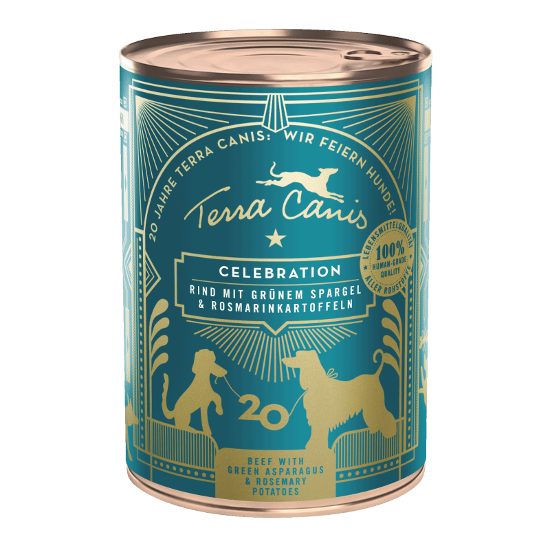 Terra Canis Jubiläumsmenu Rind mit grünen Spargen & Rosmarinkartoffeln