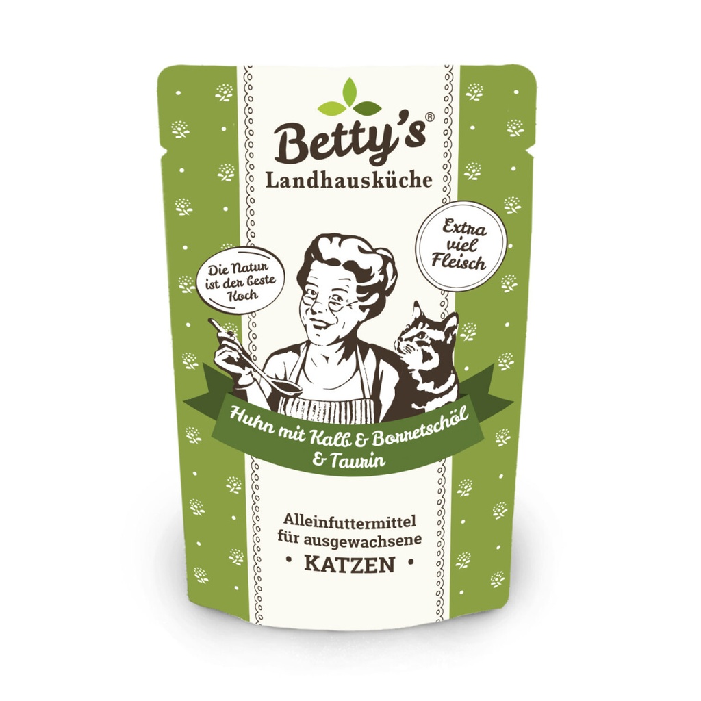 Betty's Cat Landhausküche Huhn mit Kalb & Borretschöl