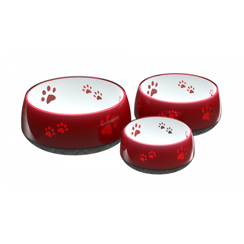 Hof Sonnenschein Wassernapf für Hunde Rutschfest Cardinal Rot