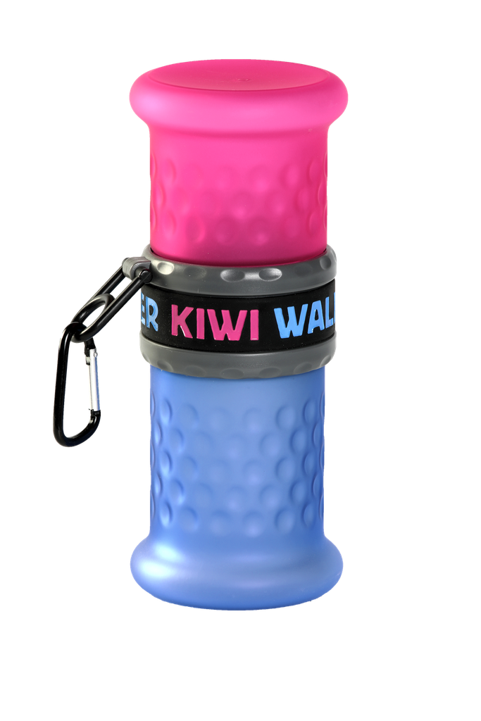 Kiwi Walker Travel Bottel 2in1 Pink/Blue