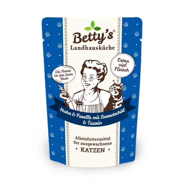 Betty's Cat Landhausküche Huhn & Forelle mit Bonnetschöl & Taurin