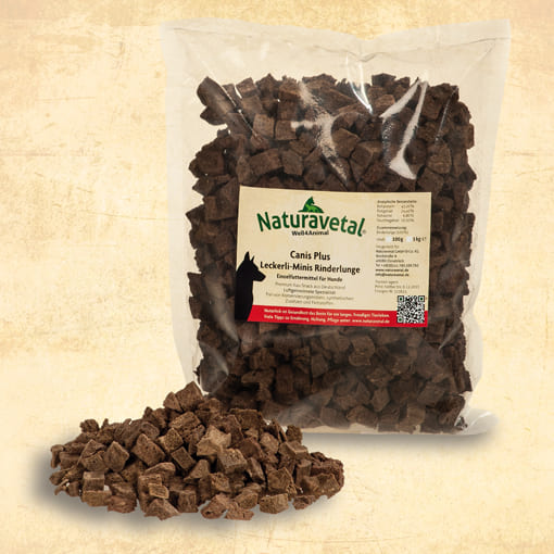 Naturavetal Canis Plus Leckerli-Minis Rinderlunge
