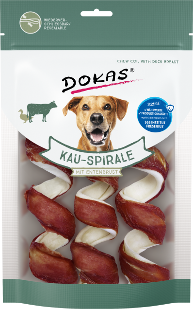 Dokas Dog Kauspirale mit Entenbrust