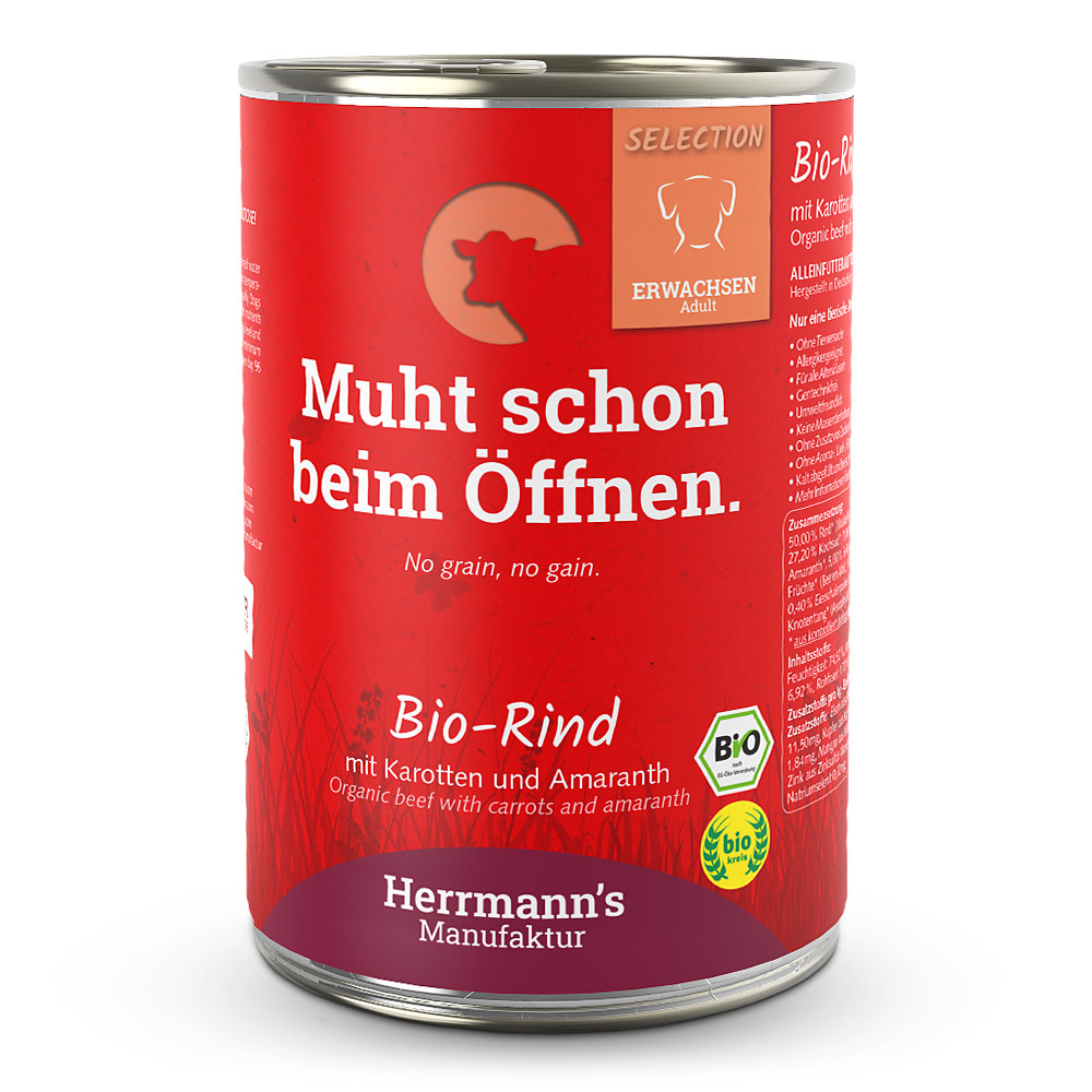 Herrmann's Dog Adult Bio-Rind mit Karotten und Amaranth