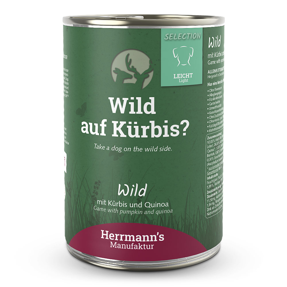 Herrmann's Dog Adult Leicht Bio-Wild mit Kürbis und Quinoa