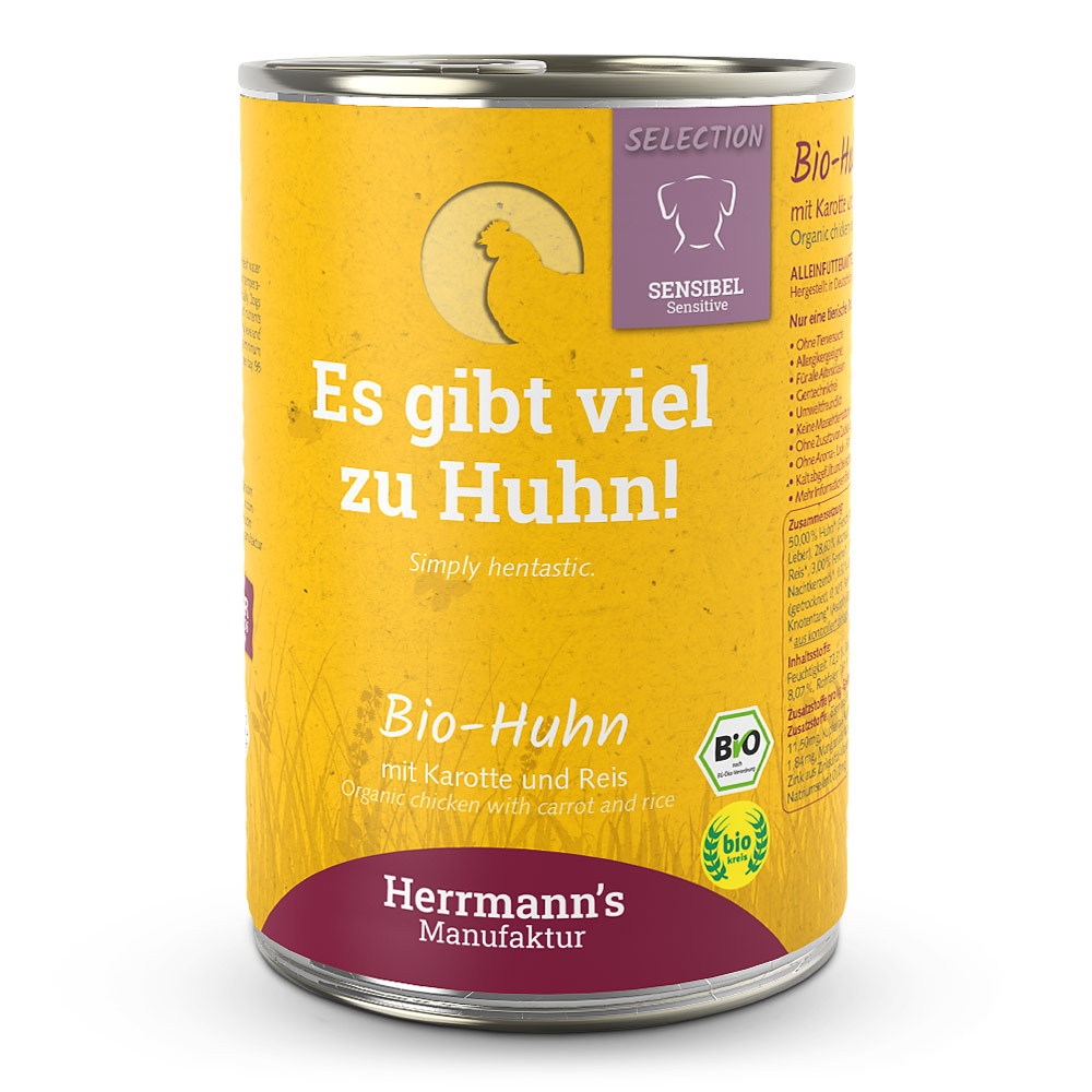 Herrmann's Dog Adult Sensibel Bio-Huhn mit Karotte und Reis