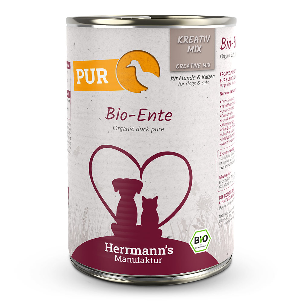 Herrmann's Dog/Cat Adult Kreativ-Mix Pur Bio-Ente