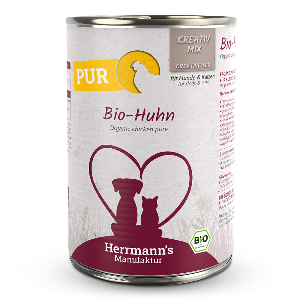 Herrmann's Dog/Cat Adult Kreativ-Mix Pur Bio-Huhn