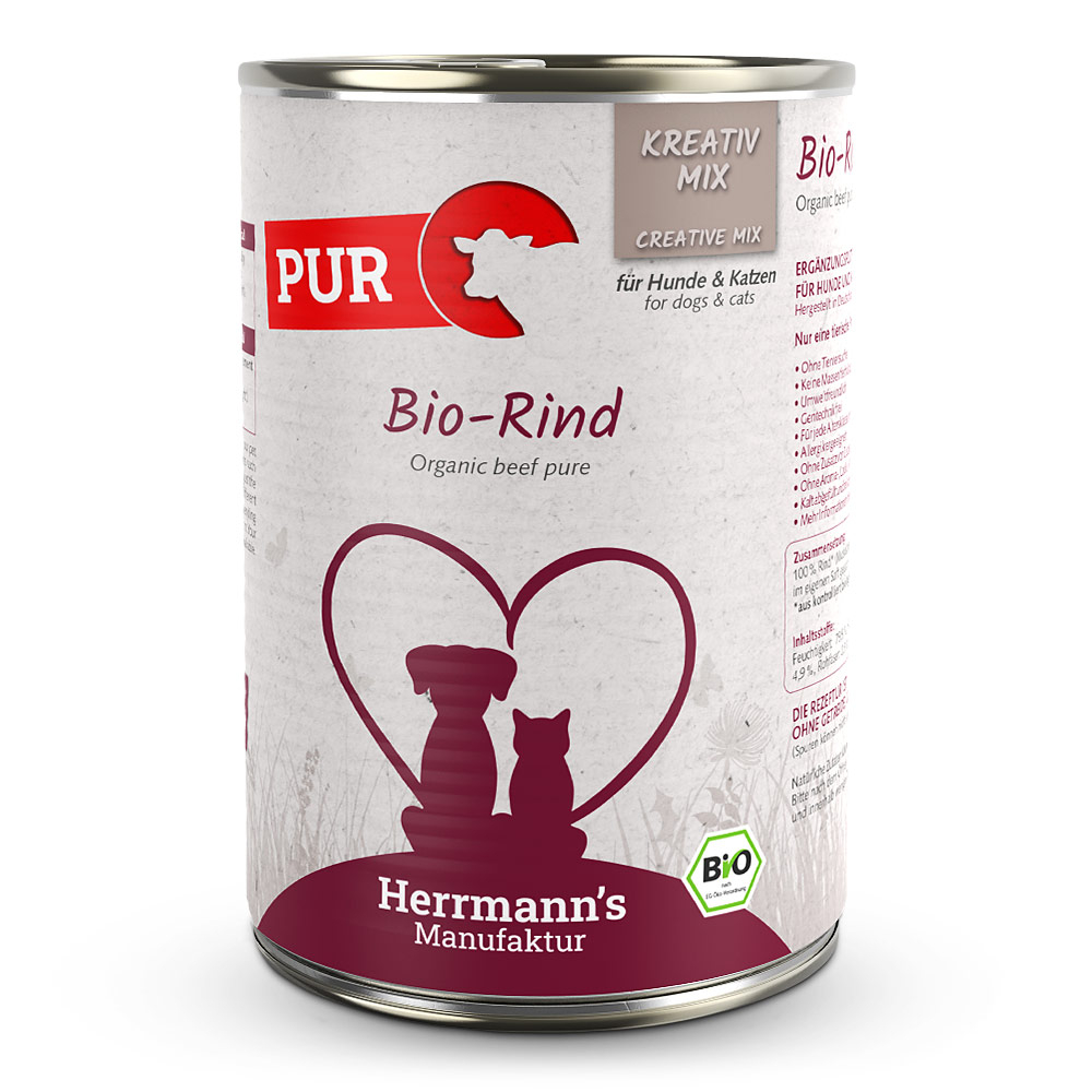 Herrmann's Dog/Cat Adult Kreativ-Mix Pur Bio-Rind