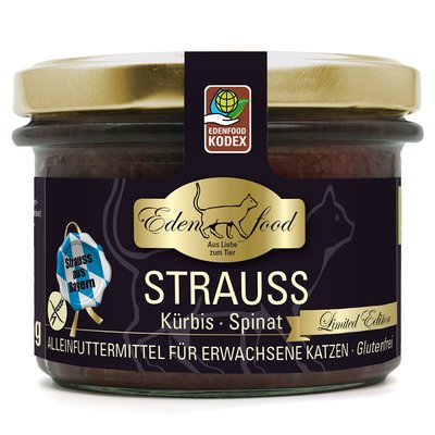 Edenfood Cat Limited Edition Bayerischer Strauss, Kürbis & Spinat
