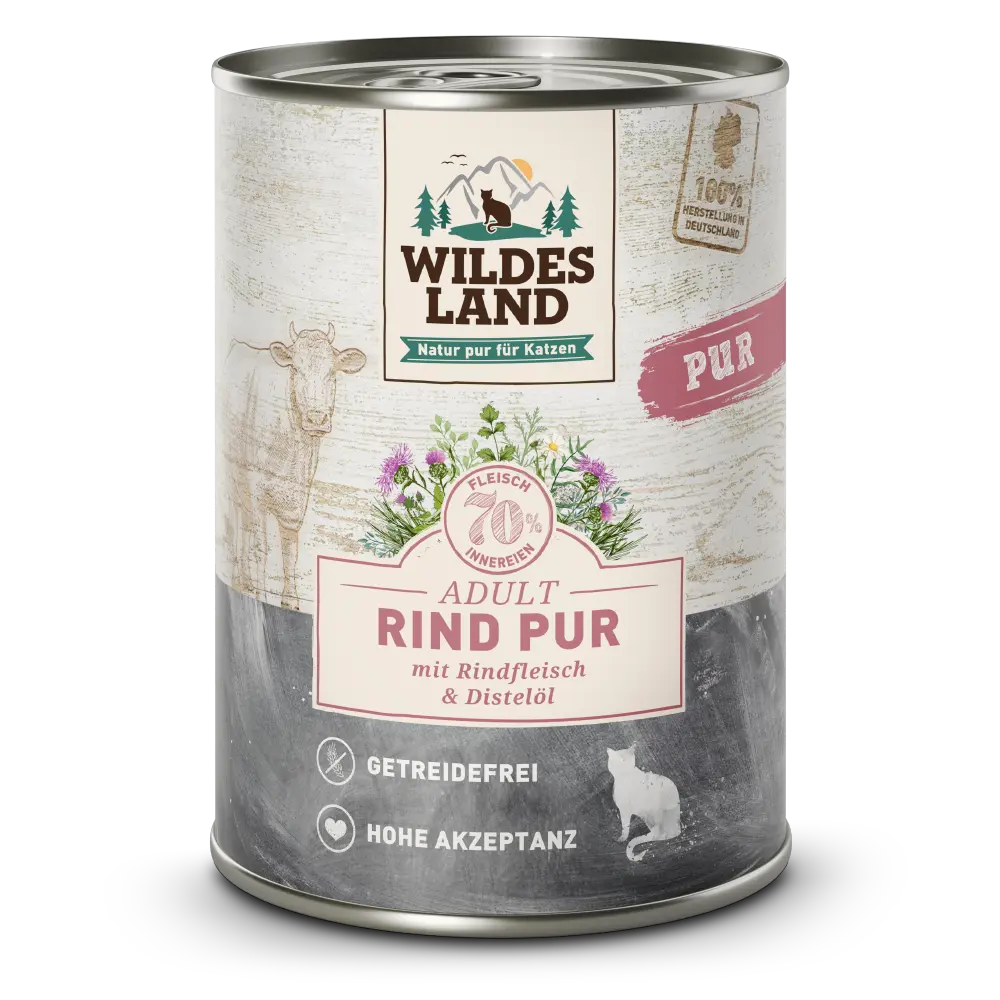 Wildes Land Rind PUR mit Distelöl KATZE