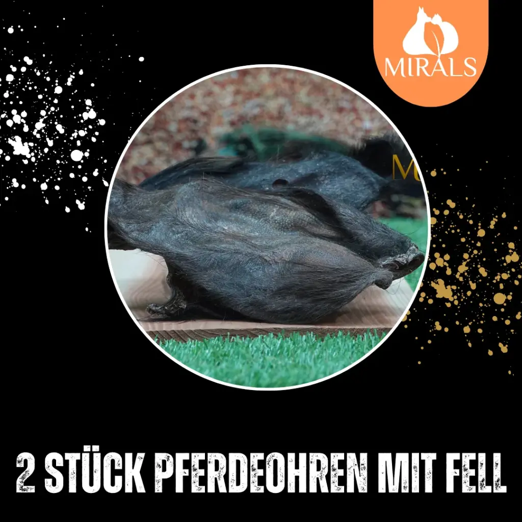 MIRALS 2 Stück Pferdeohren mit Fell