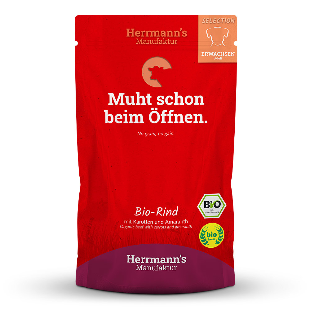 Herrmann's Dog Adult Bio-Rind mit Karotten und Amaranth