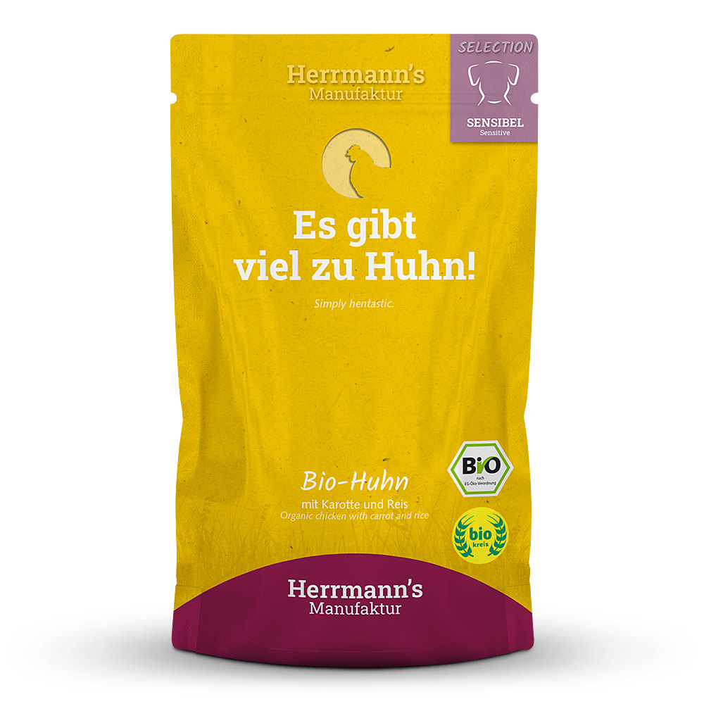 Herrmann's Dog Adult Sensibel Bio-Huhn mit Karotte und Reis