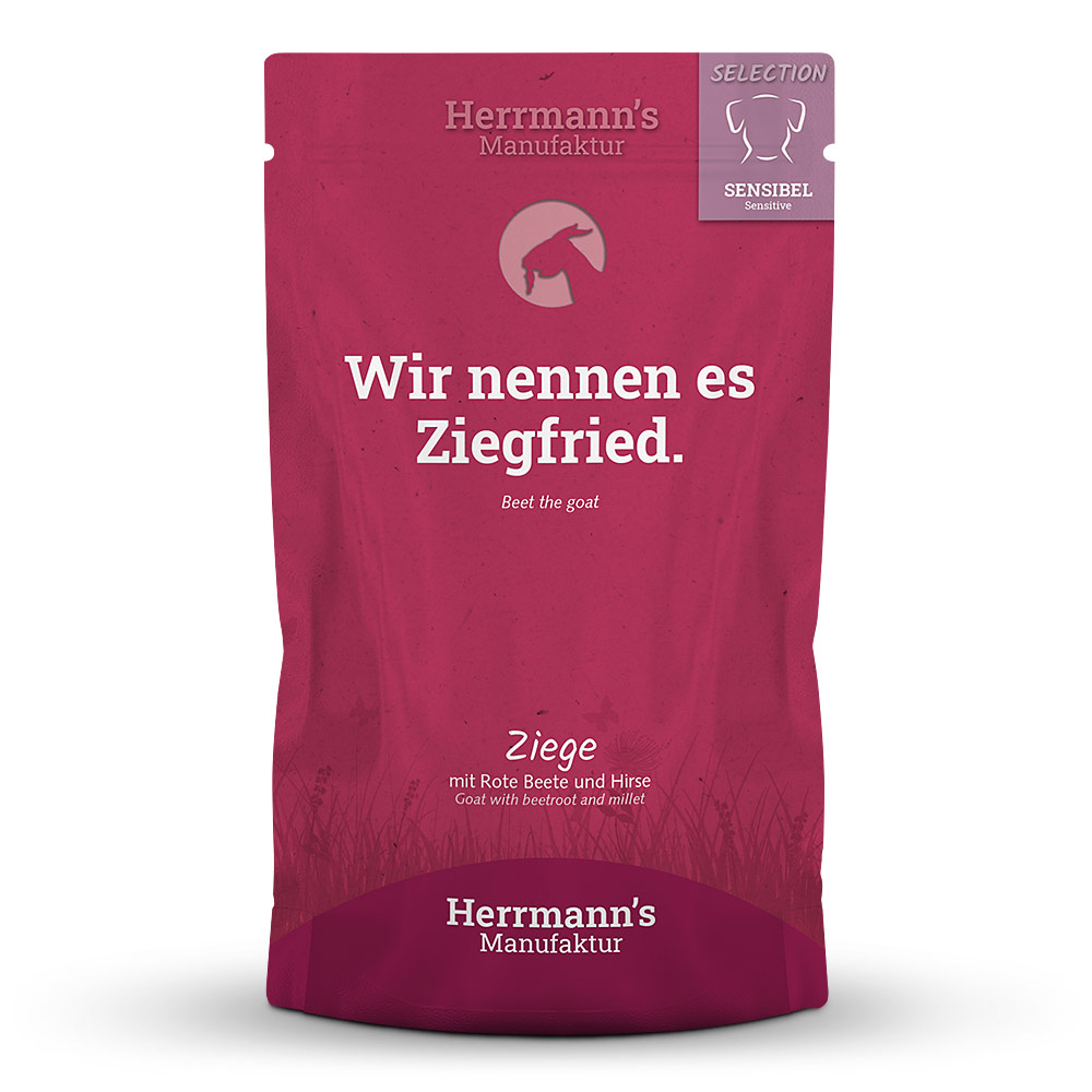Herrmann's Dog Adult Sensibel Bio-Ziege mit rote Beete und Hirse