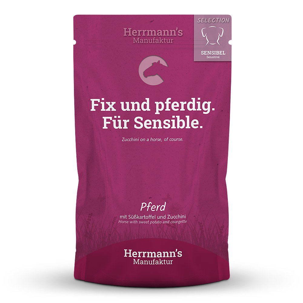 Herrmann's Dog Adult Sensibel Bio-Pferd mit Süßkartoffeln und Zucchini