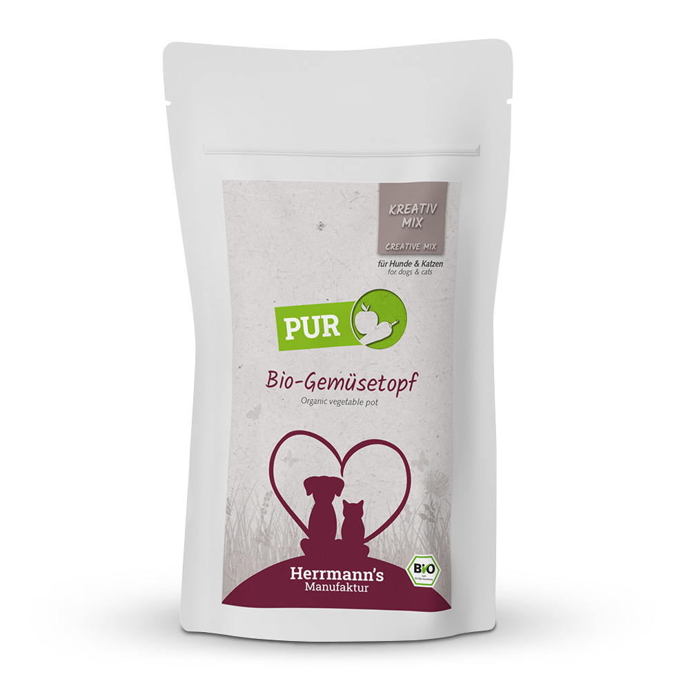 Herrmann's Dog/Cat Adult Kreativ-Mix Pur Bio-Gemüsetopf