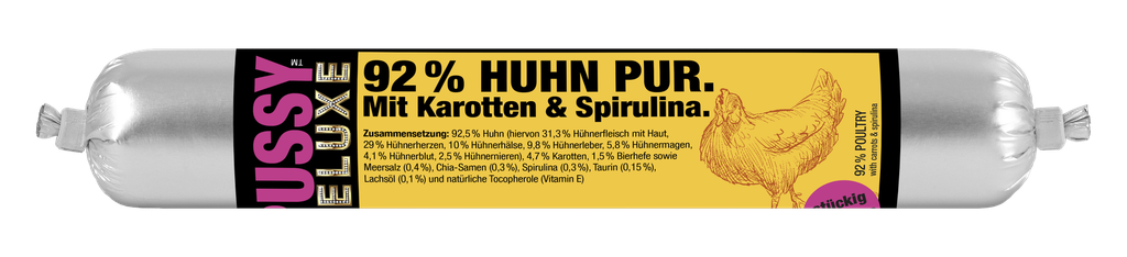 Fleischeslust Pussy Deluxe Huhn pur mit Karotten und Spirulina