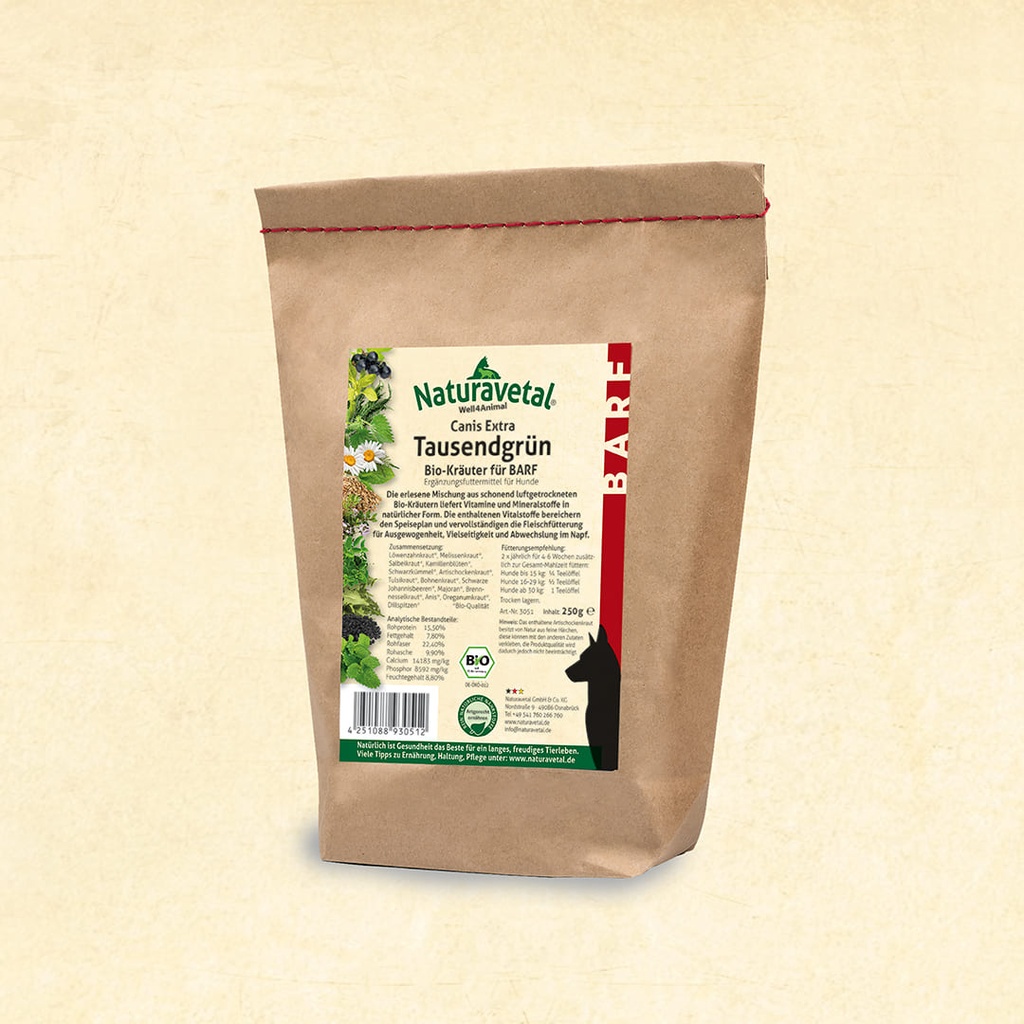 Naturavetal Canis Extra Tausendgrün Bio-Kräuter für Barf