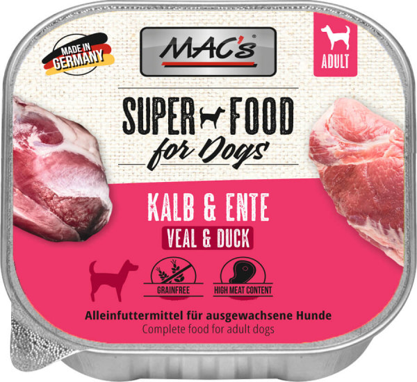 Mac's Dog Schale Kalb & Ente 150g