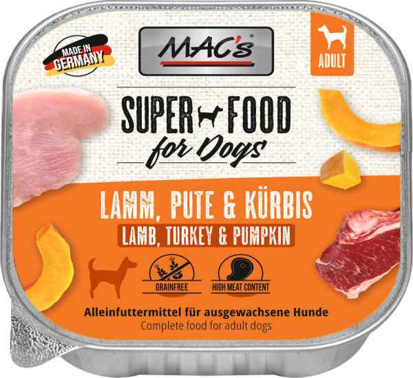 MAC´s Dog Schale Lamb, Turkey & Pumpkin