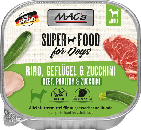 Mac's Dog Rind, Geflügel & Zucchini