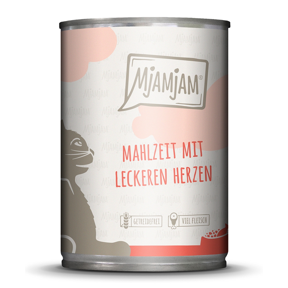 MjAMjAM Cat Mahlzeit mit leckeren Herzen
