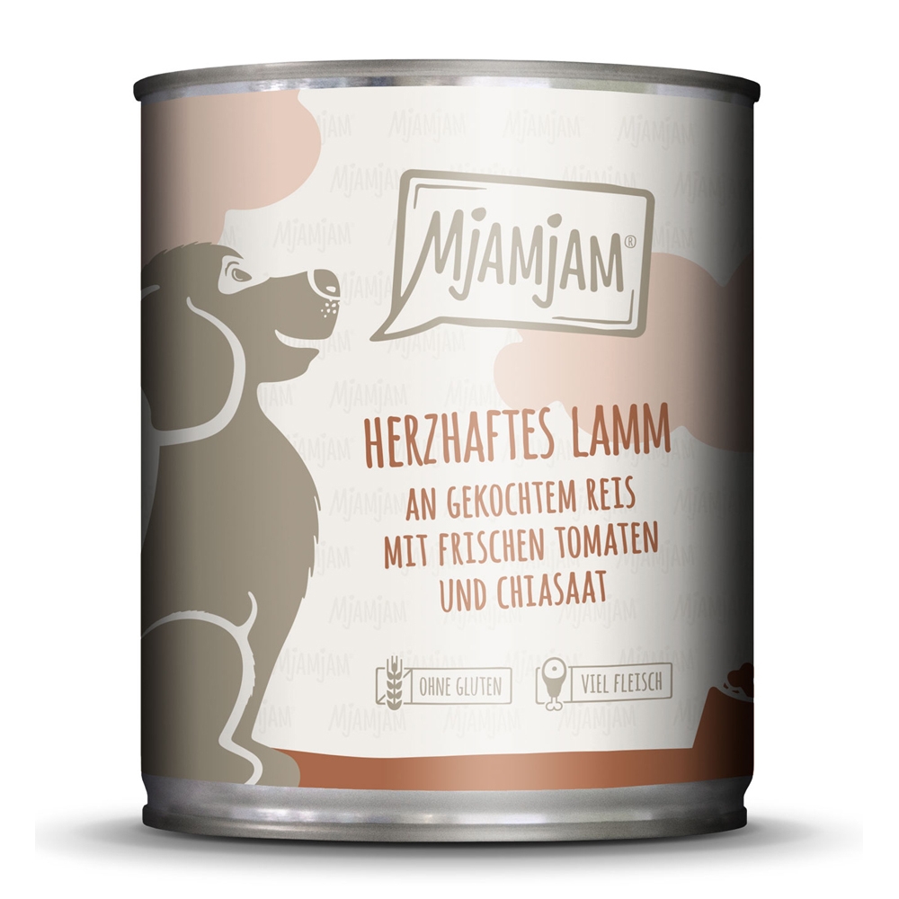 MjAMjAM Dog Herzhaftes Lamm mit gekochtem Reis & frischen Tomaten