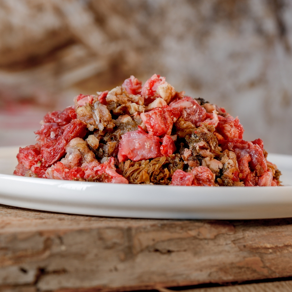 Barfgold Lefzen & Pansen vom Rind gewolft