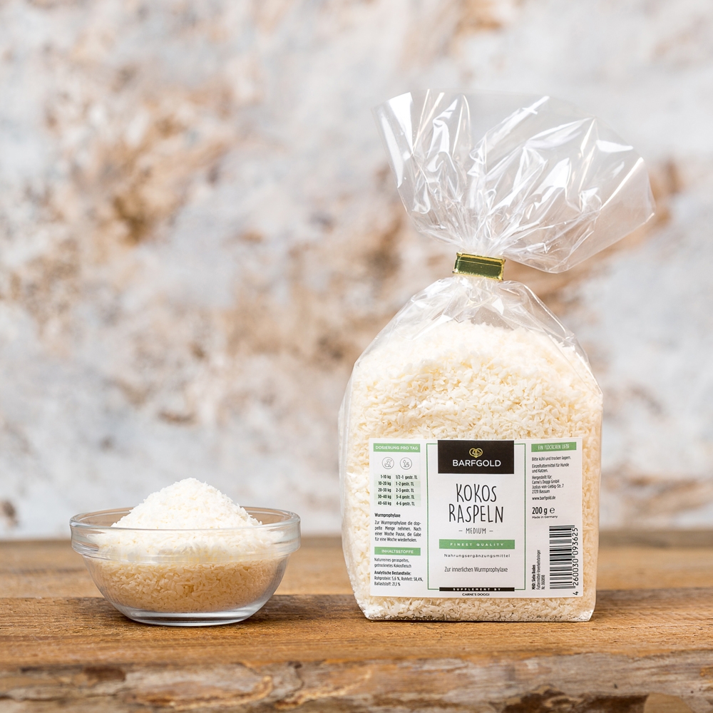 Barfgold Nahrungsergänzungsmittel Kokosraspel medium