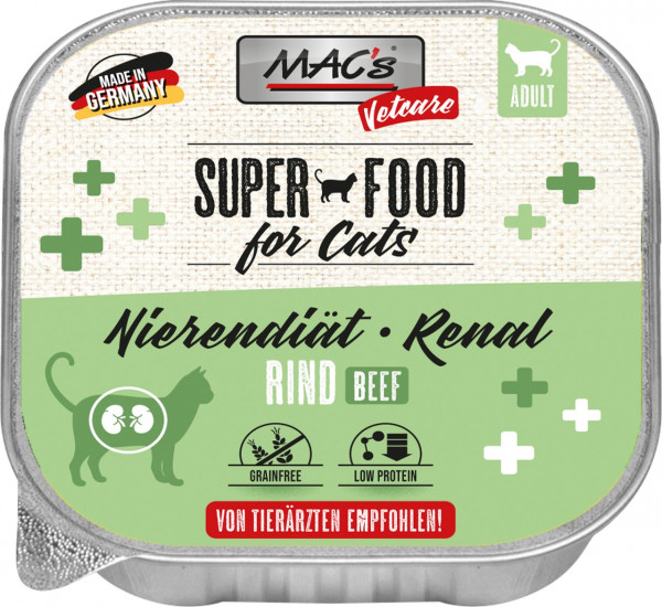 MACs Cat Vetcare Renal  Beef 100g