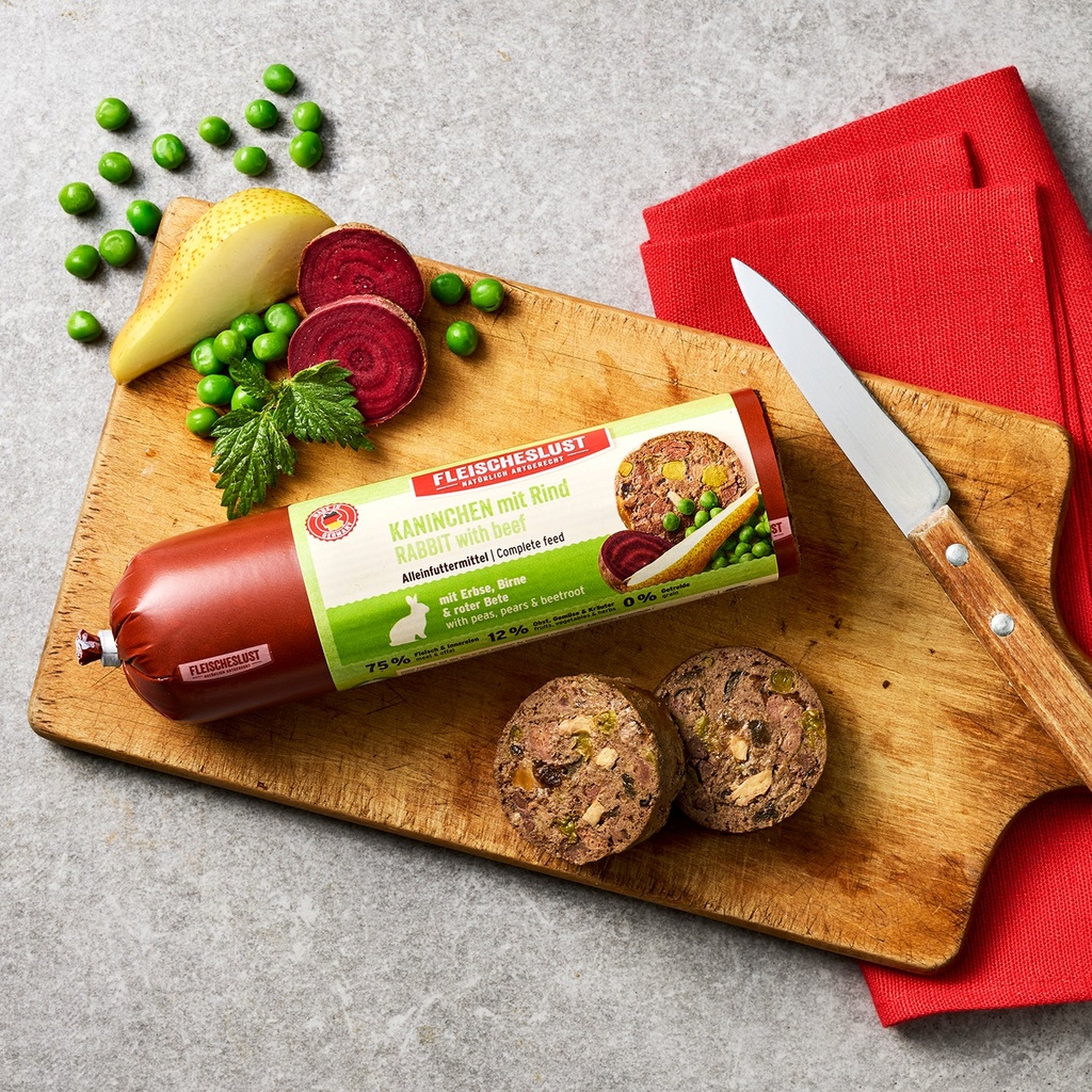 Fleischeslust Classic Kaninchen mit Rind, Erbse, Birne & Roter Bete