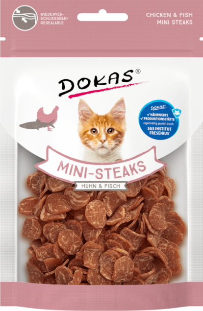 Dokas Cat Mini-Steaks Mit Huhn & Fisch