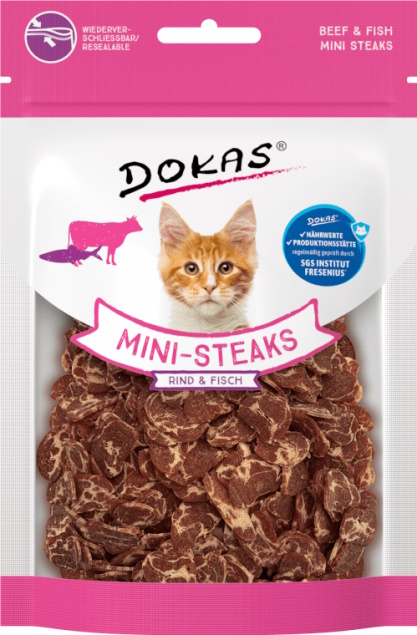 Dokas Cat Mini-Steaks Mit Rind & Fisch