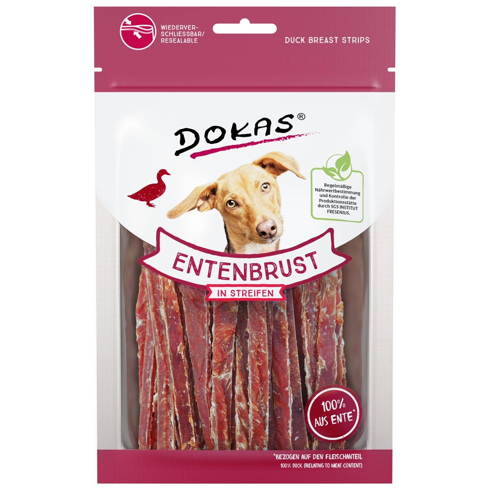 Dokas Dog Entenbrust in Streifen