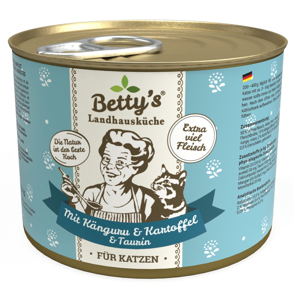 Betty´s Landhausküche Katze mit Känguru & Kartoffel 200 g